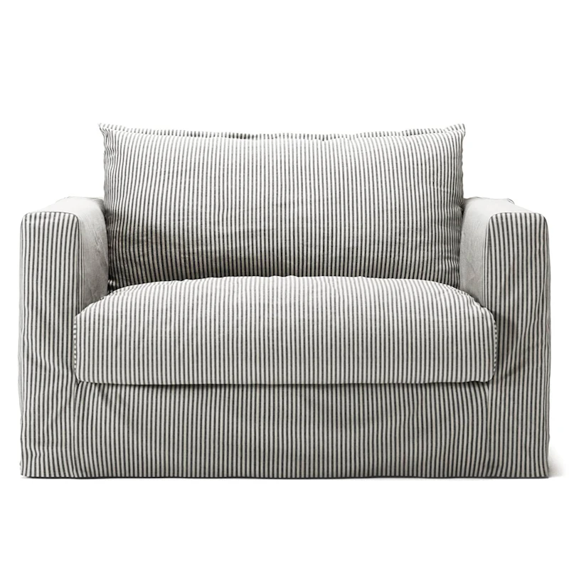 Le Grand Air Nou Love Seat-Sohva Pellava, Ash Stripe