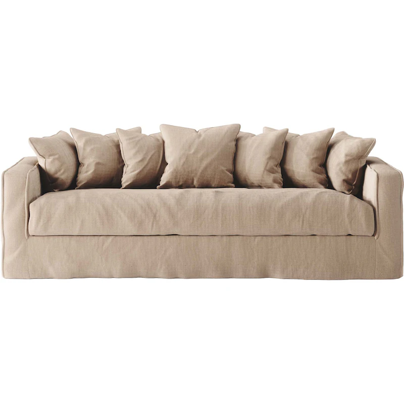 Loom Kolmipaikkainen Sohva Pellava, Beige