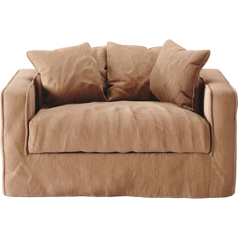 Loom Love Seat-Sohva Pellava, Ruskeanharmaa
