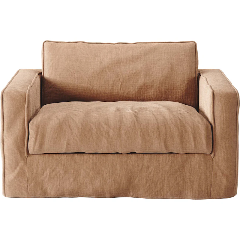 Verhoilu Loom Nest Love Seat Linne -tuoliin, Ruskeanharmaa