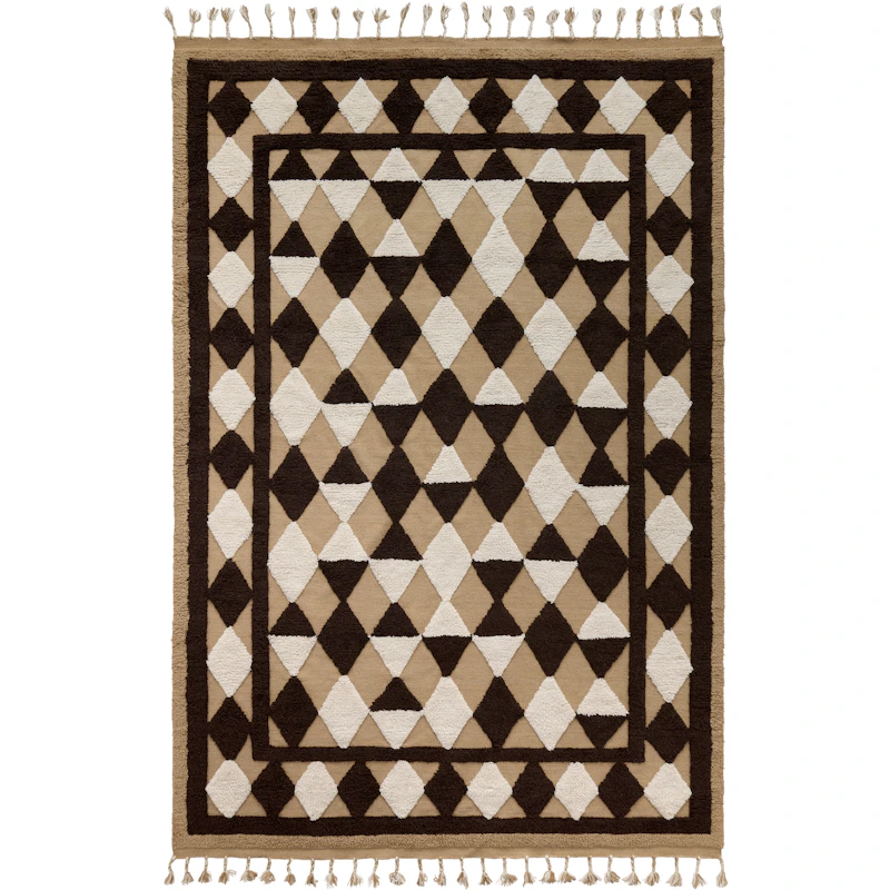 Oriental Grid Matto 300x400 cm, Ruskea