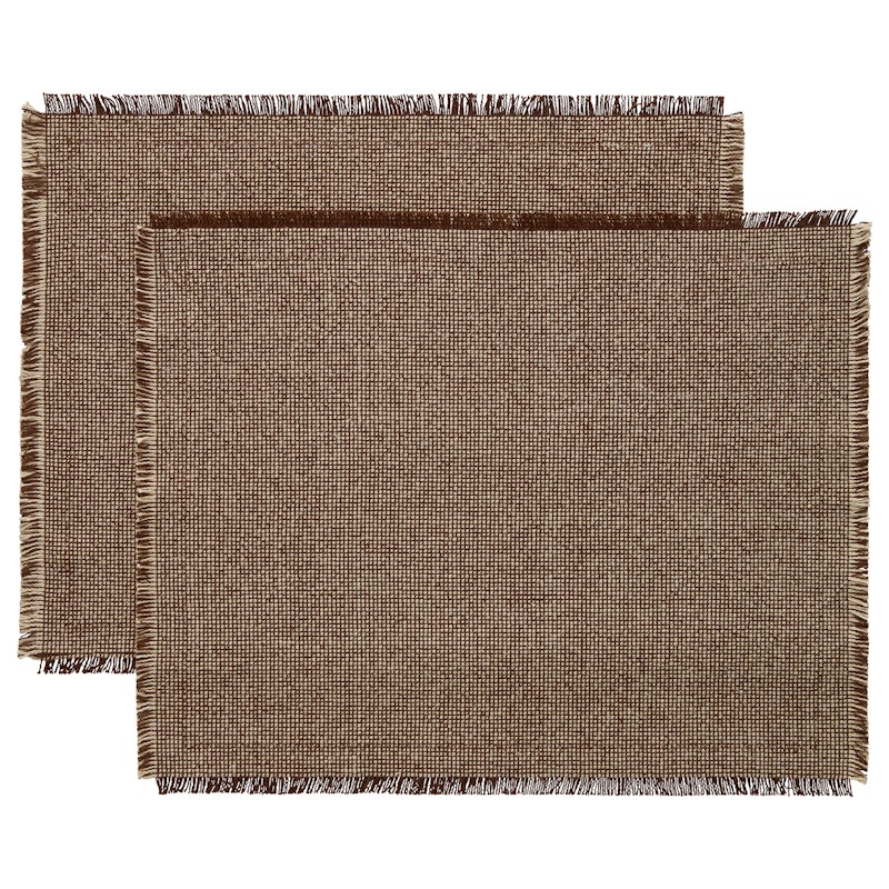 Ravella Tabletti 40x50 cm 2 kpl:n pakkaus, Ruskea / Luonnonvalkoinen