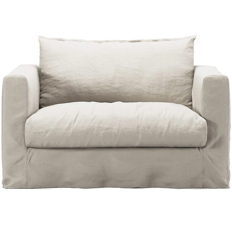 Verhoilu Le Grand Air Nou Love Seat-sohvalle Pellava, Creamy White