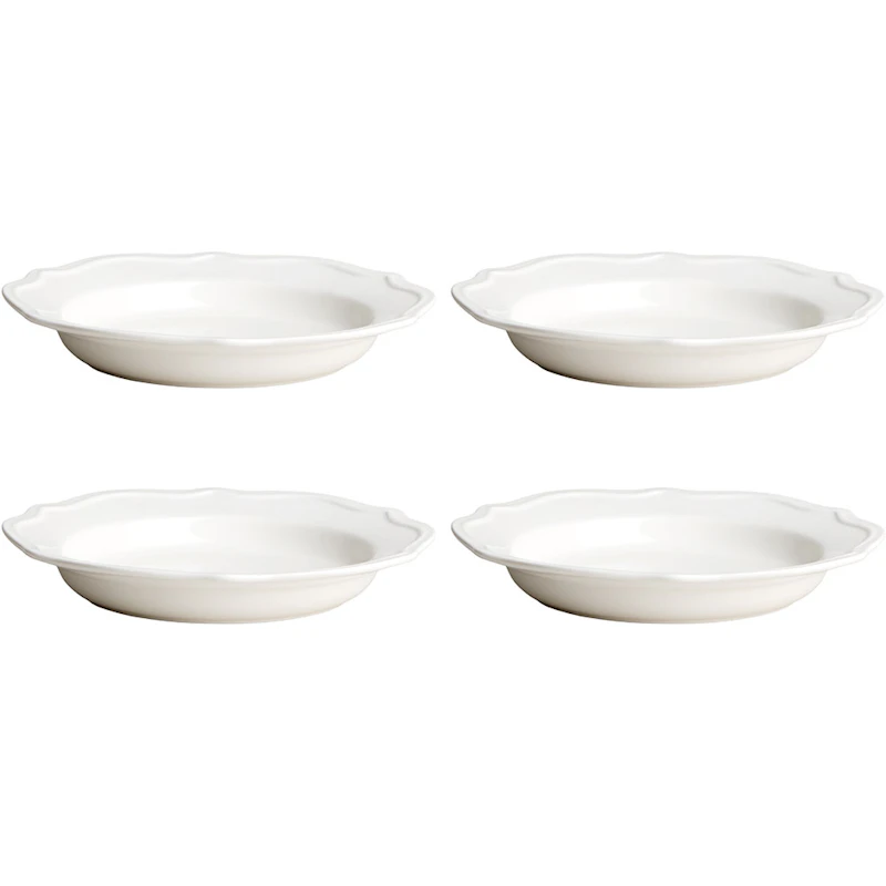 Violette Syvä Lautanen 23 cm 4-pack, Valkoinen