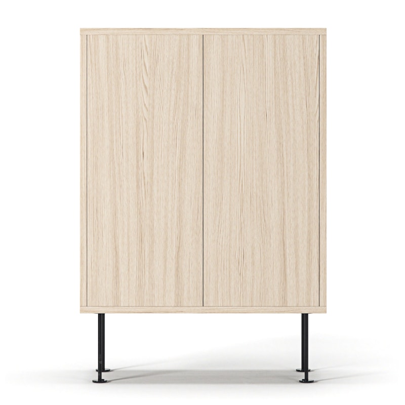 Vogue 64 Kaappi, White Pigmented Oak / Musta