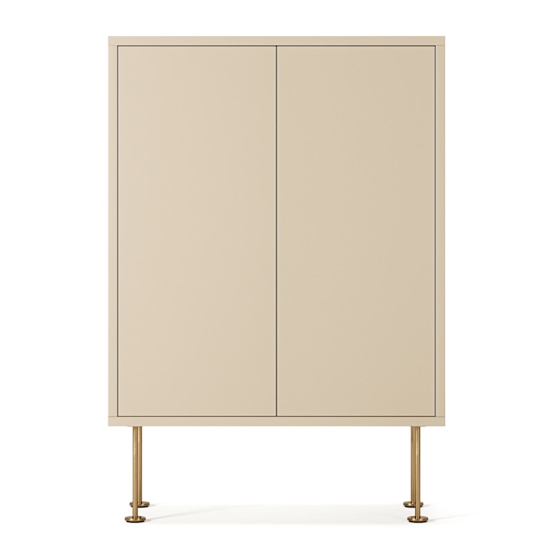 Vogue 64 Kaappi, Hiekanvärinen / Messinginvärinen