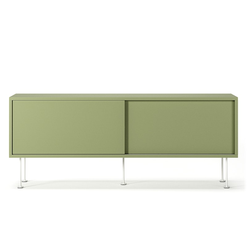 Vogue Mediapenkki Jaloilla 136 cm, Lint / Valkoinen