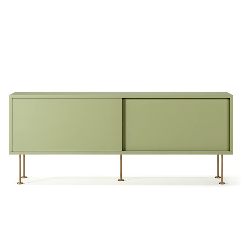 Vogue Mediapenkki Jaloilla 136 cm, Lint / Messinginvärinen