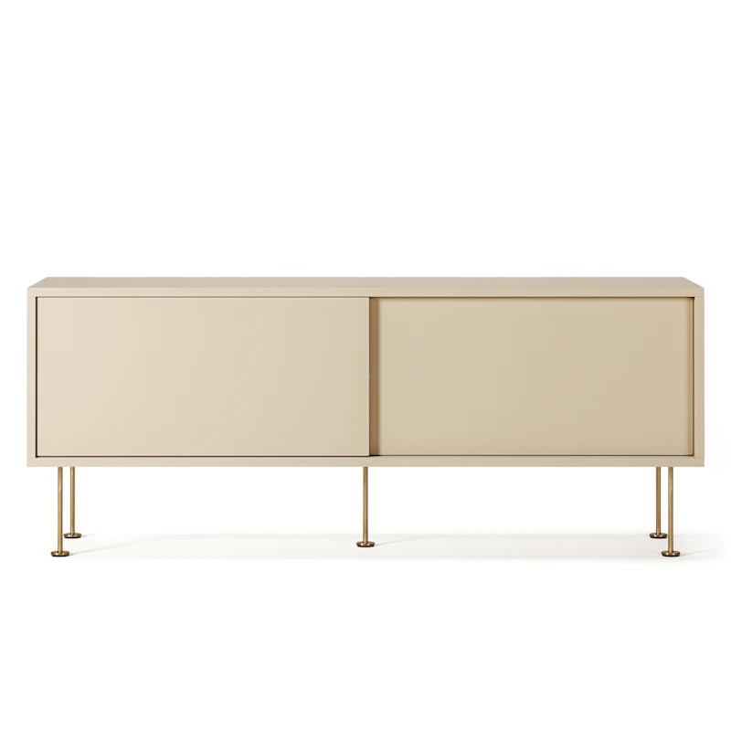 Vogue Mediapenkki Jaloilla 136 cm, Hiekanvärinen / Messinginvärinen