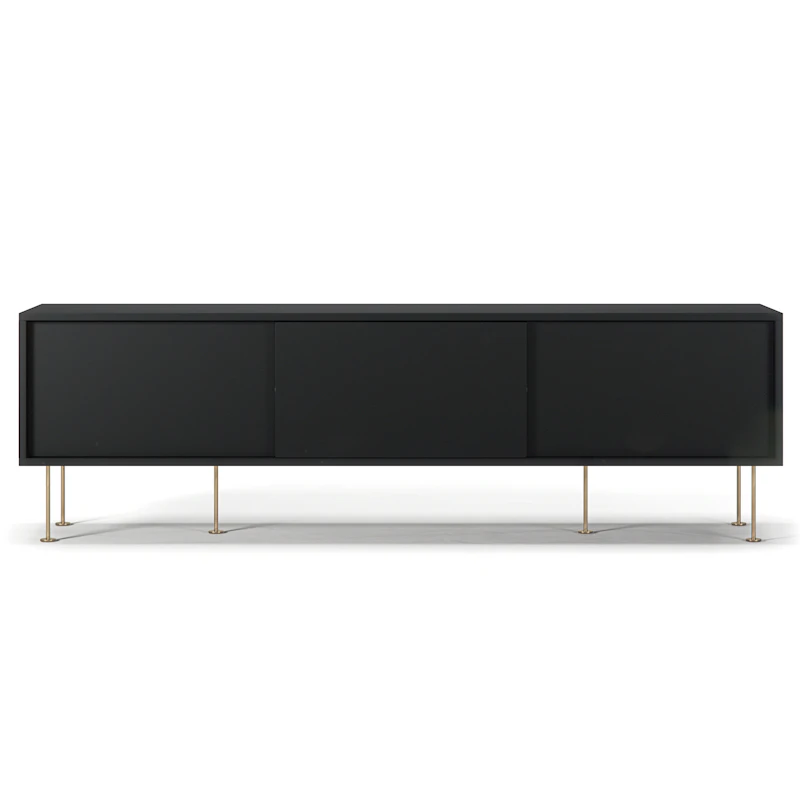 Vogue Mediapenkki Jaloilla 180 cm, Antrasiitti / Messinginvärinen