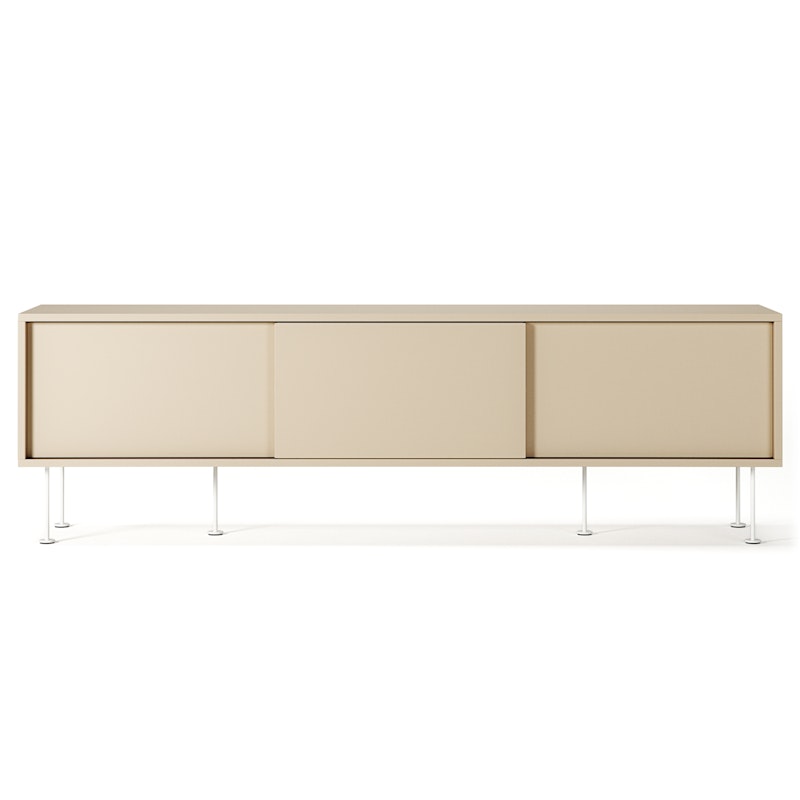 Vogue Mediapenkki Jaloilla 180 cm, Hiekanvärinen / Valkoinen