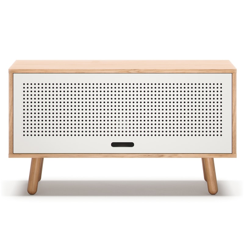 Ray Mediapenkki 100 cm, Tammi / Valkoinen