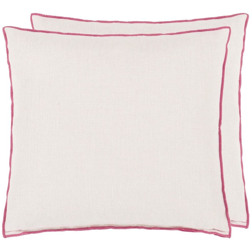 Brera Lino Tyyny 43x43 cm, Alabaster / Fuchsia