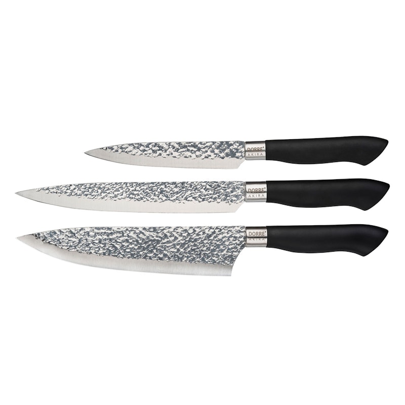 Akira Set Of  3 Knives, Black Veitsisetti Musta