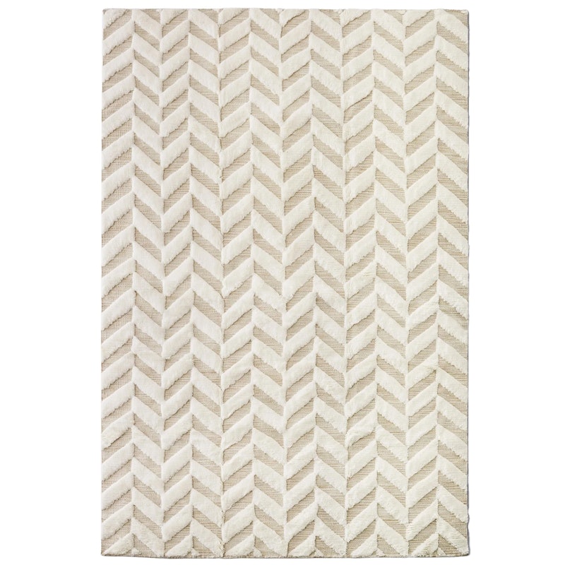 Herringbone Villamatto 250x350 cm, Valkoinen