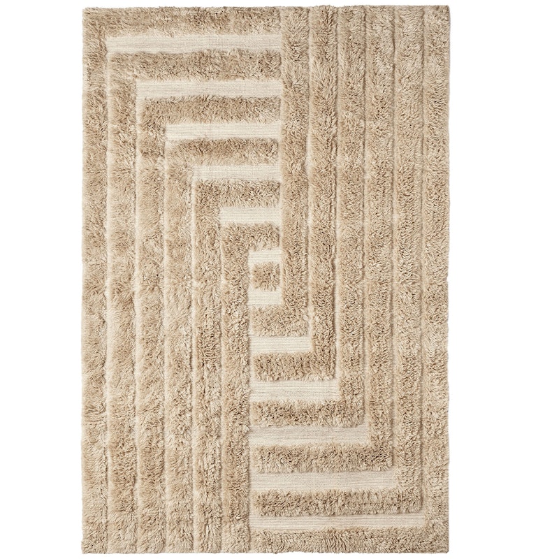 Shaggy Labyrinth Villamatto 300x200 cm, Beige