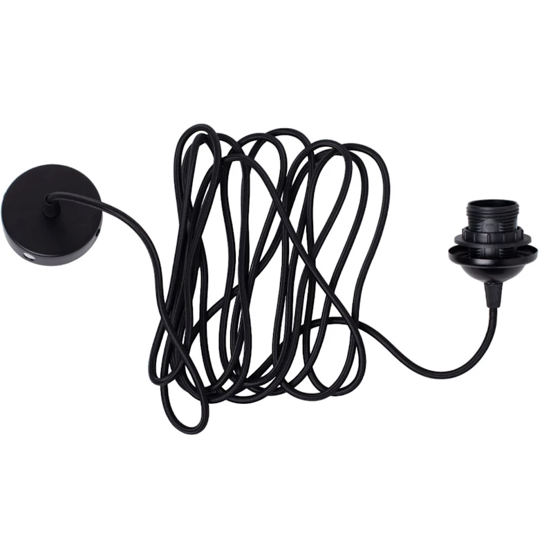 Edgeform Johtosarja Riippuvalaisimelle Kattokupilla 500 cm, Musta