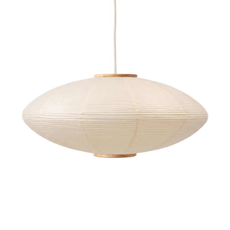 Mori Oval Riippuvalaisin Ø52 cm, Tammi / Luonnonvalkoinen