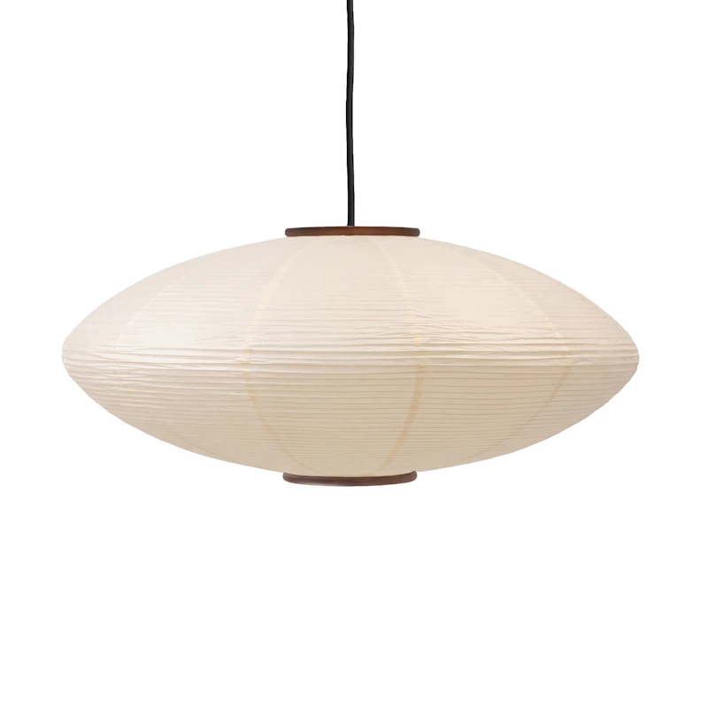 Mori Oval Riippuvalaisin Ø52 cm, Saksanpähkinä / Luonnonvalkoinen
