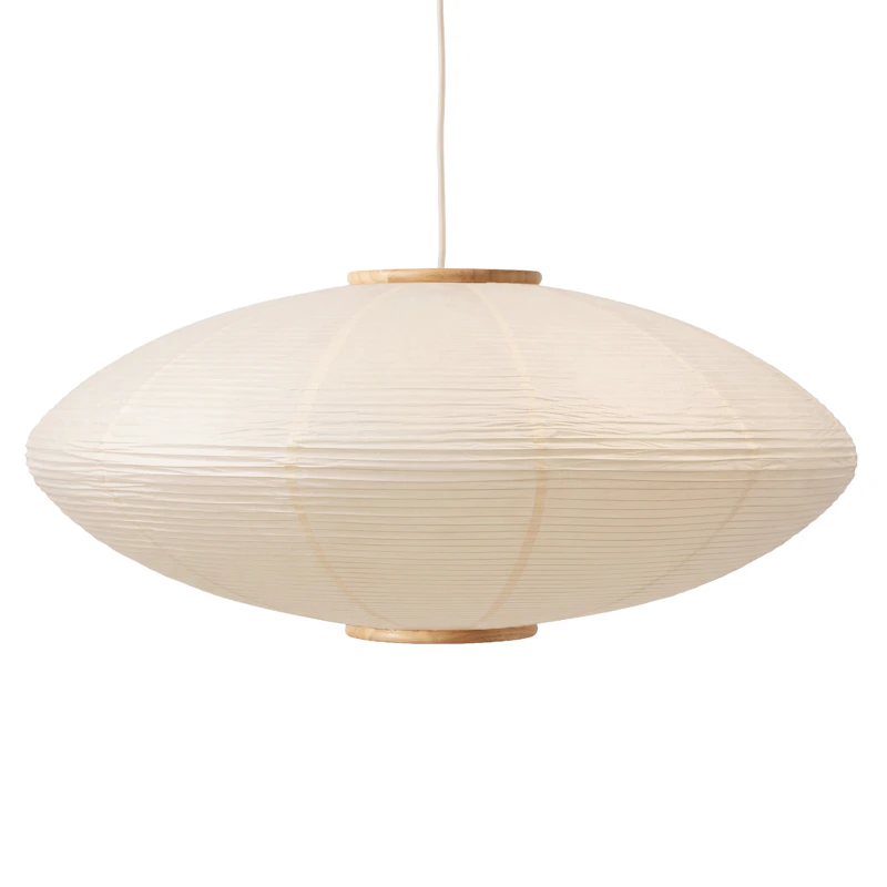 Mori Oval Riippuvalaisin Ø65 cm, Tammi / Luonnonvalkoinen