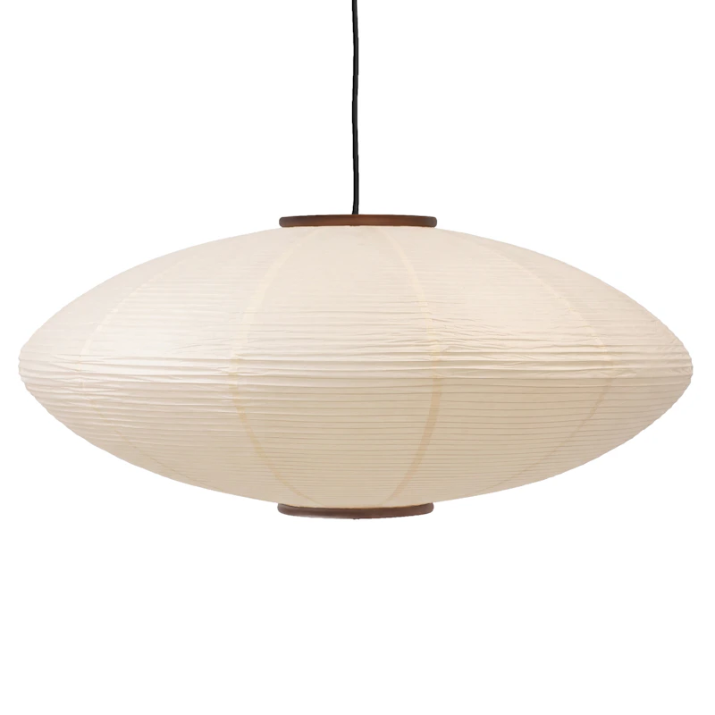Mori Oval Riippuvalaisin Ø65 cm, Saksanpähkinä / Luonnonvalkoinen