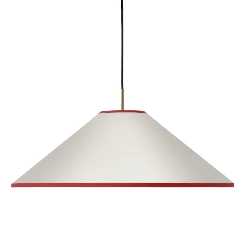 Tafta Cone Riippuvalaisin Ø65 cm, Punainen / Luonnonvalkoinen