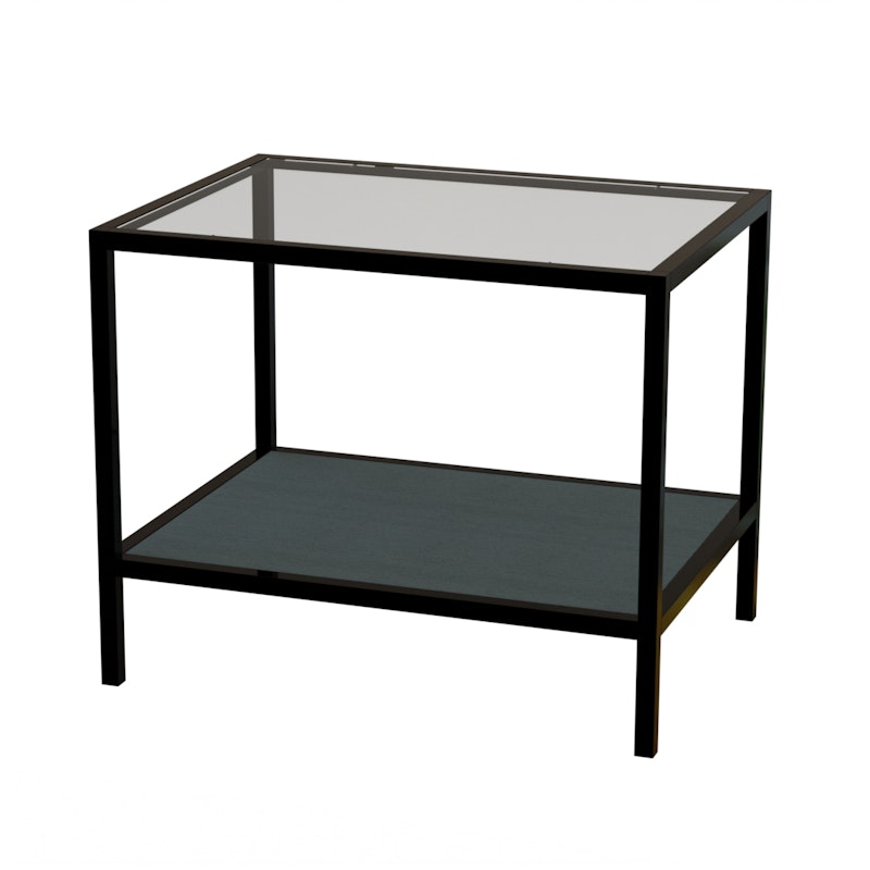 2000 Lamp Table Metal 58x43x48, Black