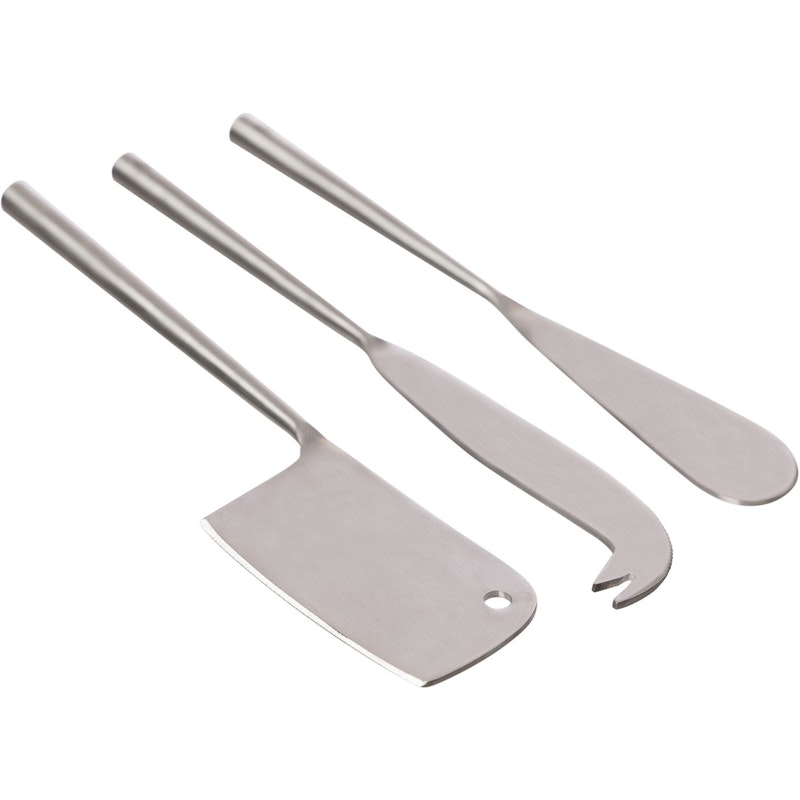 Juustoveitsisarja Brushed Steel, 3-pakkaus