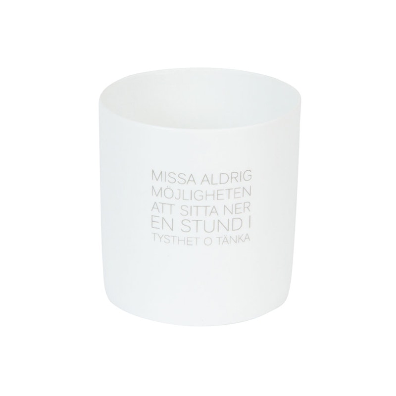 CITAT Kynttilälyhty 8 cm, "Missa Aldrig"