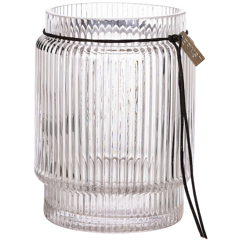 Lasivaasi / Kynttiläjalka Aallotetulla Sommitelmalla H10,8 cm