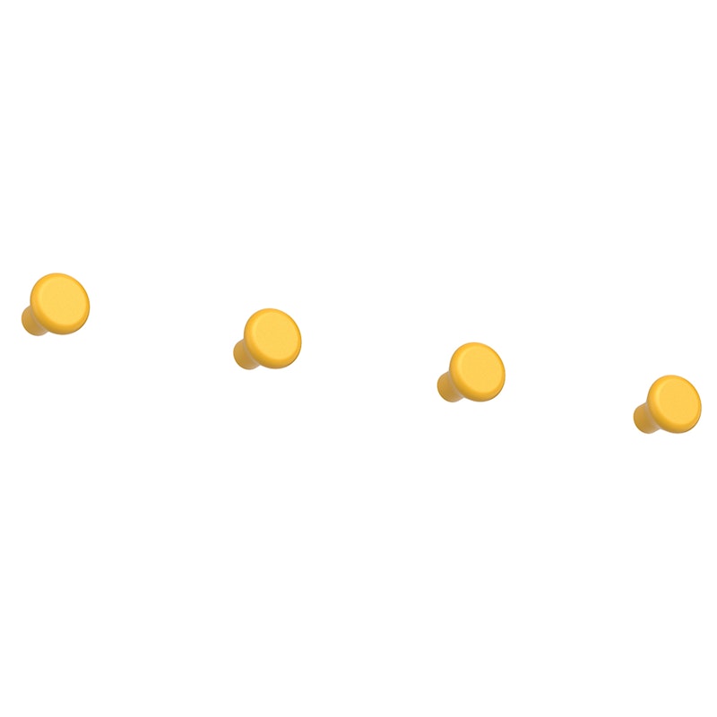 Classic Koukku 4 kpl:n pakkaus, Sun Yellow