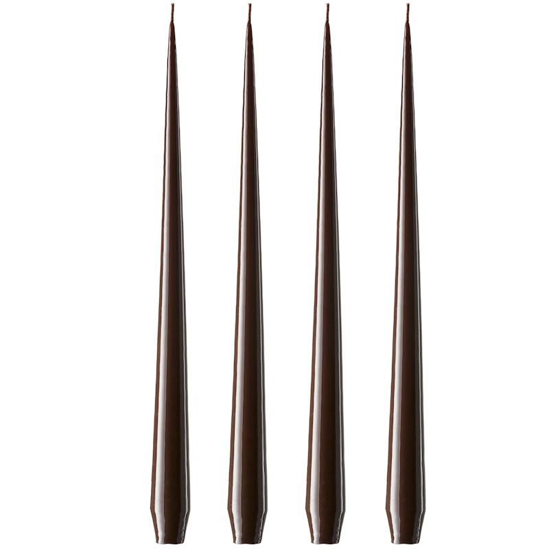 Antiikkikynttilä Lakattu 32 cm 4 kpl:n pakkaus, Espresso