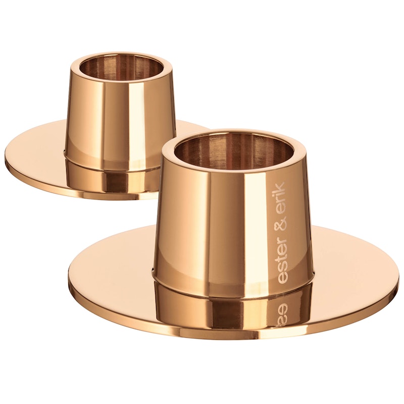 Candleholders Medium| Rose Gold| Shiny| 2Pcs Kynttilänpidike Rose Gold