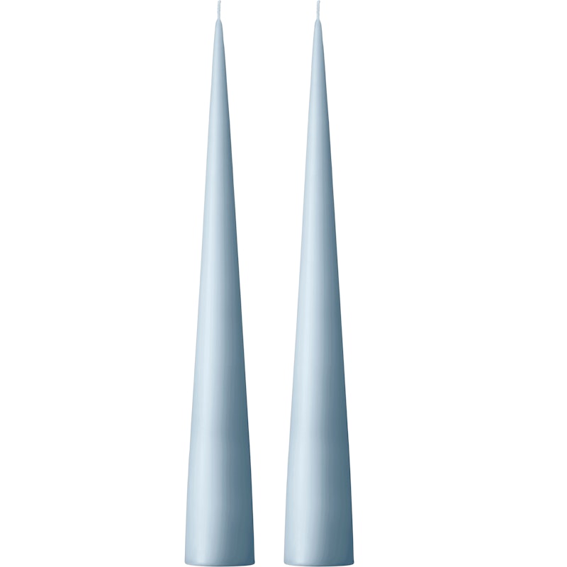 Kartiokynttilät Matta 37 cm 2 kpl:n pakkaus, Savunsiniset