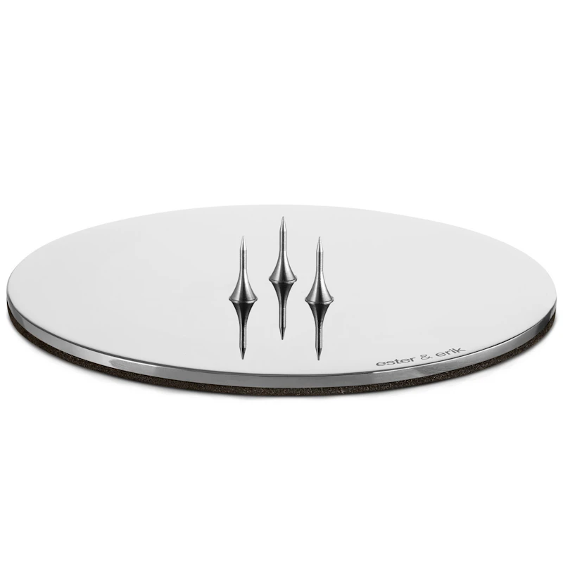 Kynttilälautanen Ø9 cm Silver, Shiny
