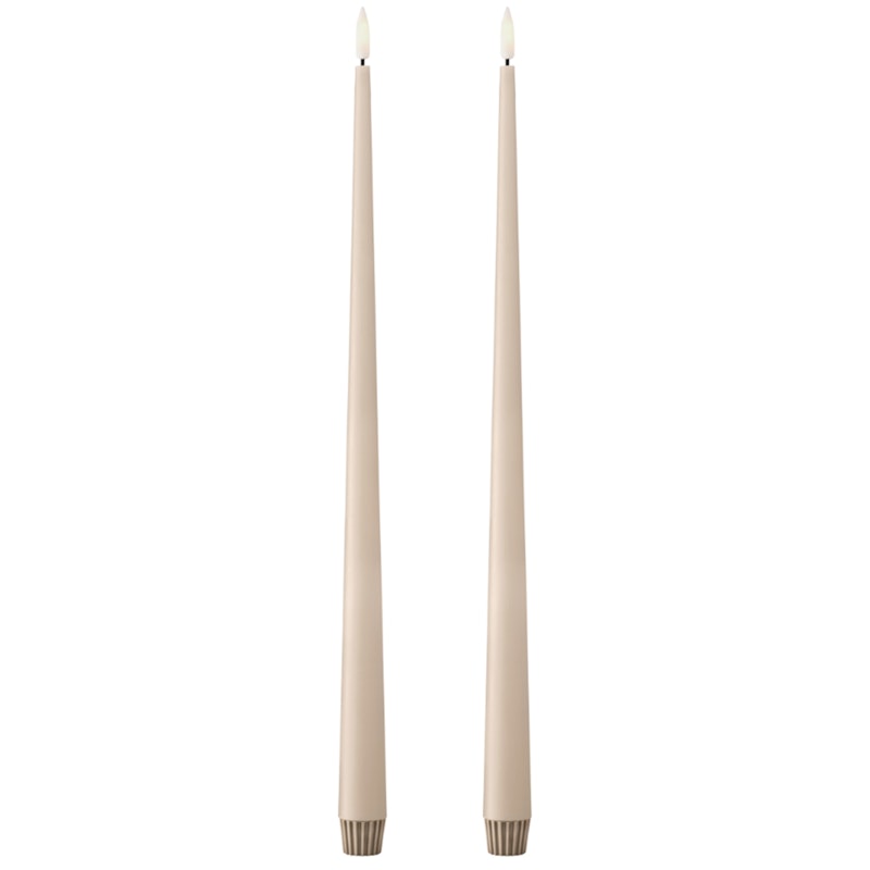 Led-Kynttilät 2 kpl:n pakkaus 40 cm, Ice Latte