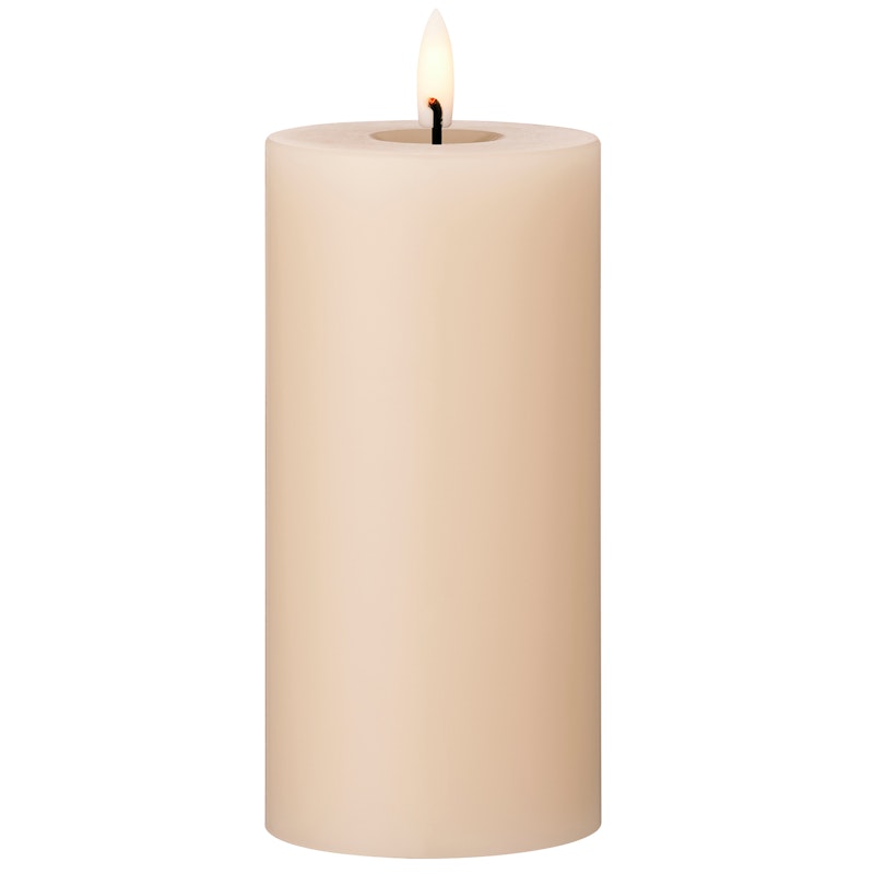 Led Pillar Candle 15 cm, Ice Latte