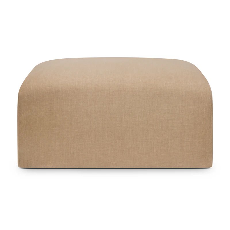 Bulky footstool - Light Sepia fabric