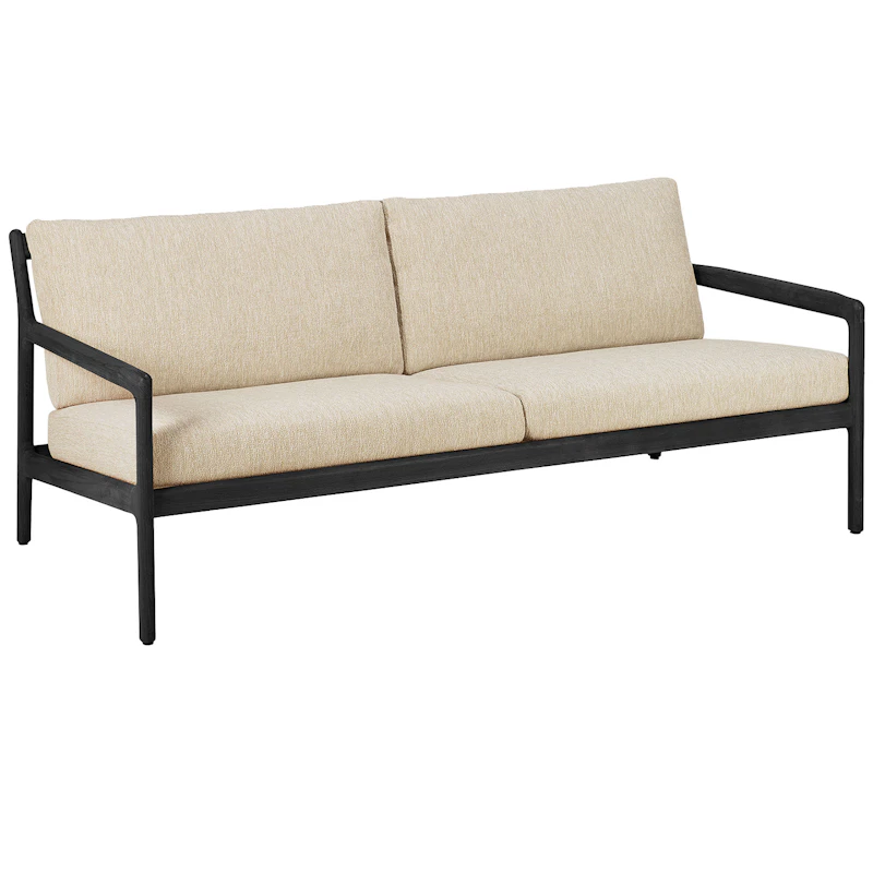 Jack Outdoor Sohva Luonnollinen / Mustalakattu Tiikki, 2-paikkainen