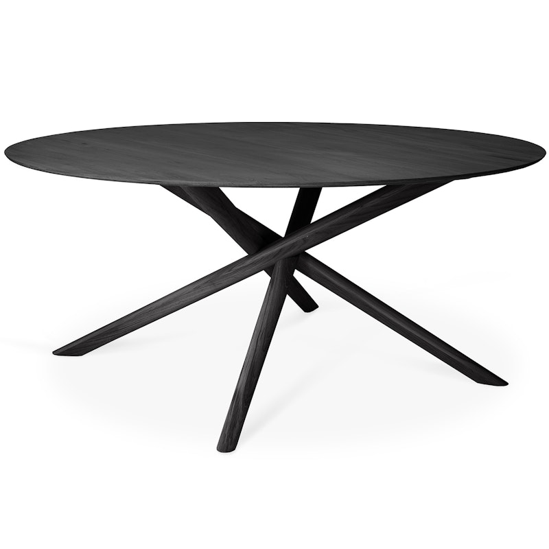 Mikado Dining Table Black Oak, Ø150 cm