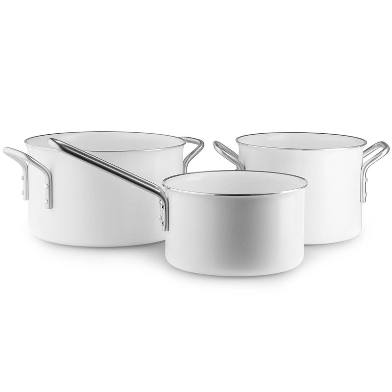 White Line Kattilasarja 1,8 L / 2,5 L / 3,8 L, Valkoinen