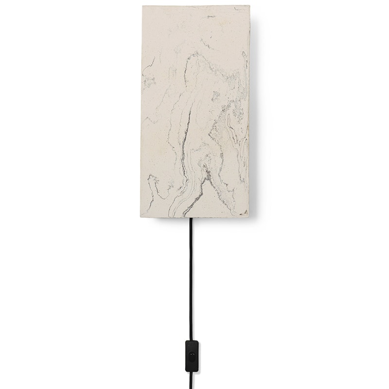 Argilla Rectangular Seinävalaisin, Marble White