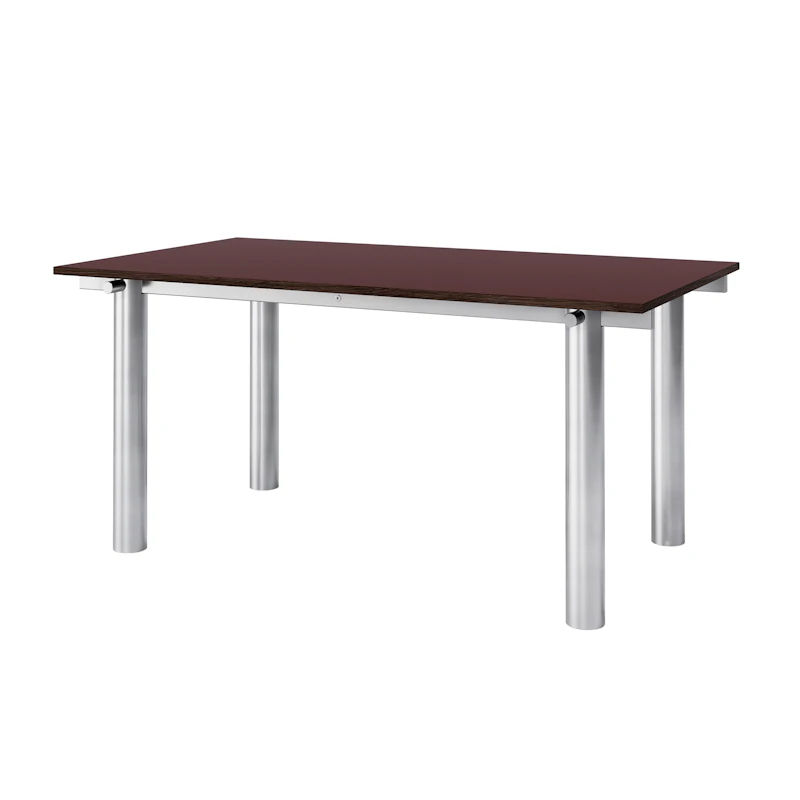 Atura Ruokapöytä 160x90 cm, Ruostumaton Teräs / Burgundy