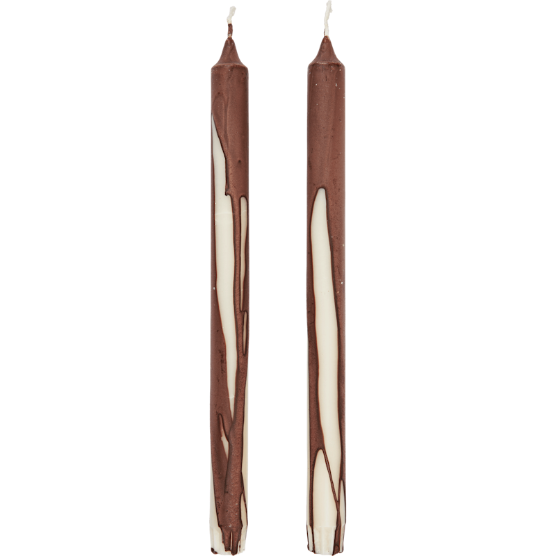Dryp Kynttilät 30 cm 2 kpl:n pakkaus, Dark Chocolate