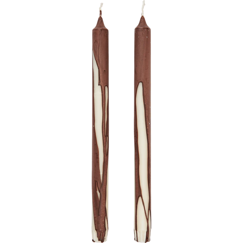 Dryp Kynttilät 30 cm 2 kpl:n pakkaus, Dark Chocolate