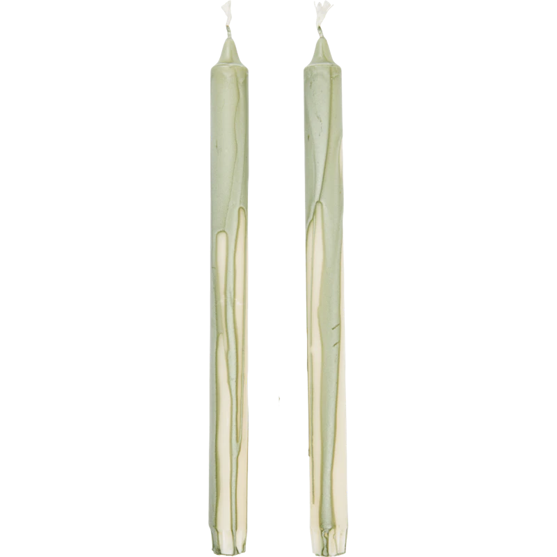 Dryp Kynttilät 30 cm 2 kpl:n pakkaus, Tea Green