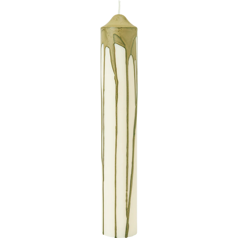 Dryp Pöytäkynttilä 30 cm, Oliivinvihreä