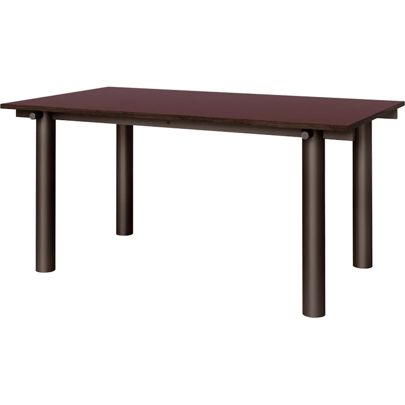 Atura Ruokapöytä 90x160 cm, Dark Chocolate / Burgundinpunainen
