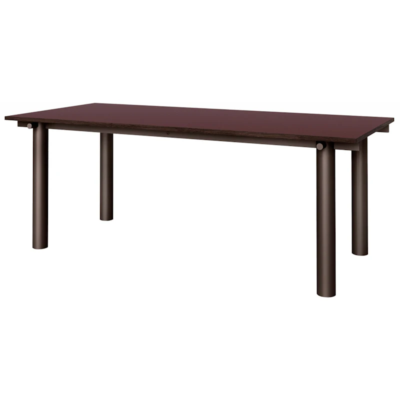 Atura Ruokapöytä 90x200 cm, Dark Chocolate / Burgundinpunainen