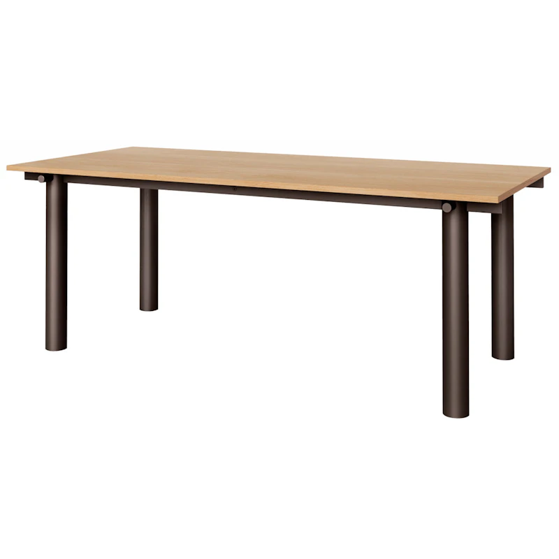 Atura Ruokapöytä 90x200 cm, Dark Chocolate / Tammiviilu